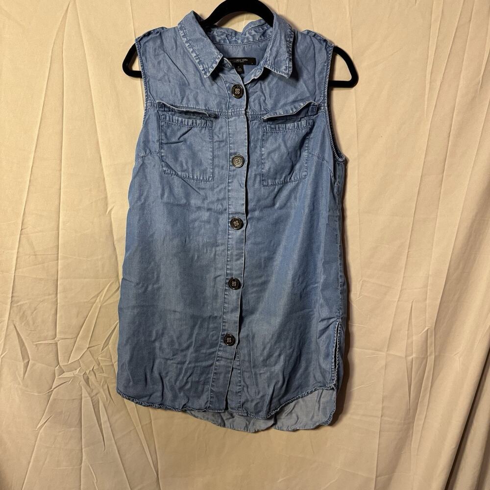 Marc New York Andrew Marc sleeveless denim dress size M